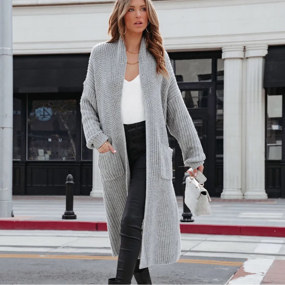 Vici long knit cardigan